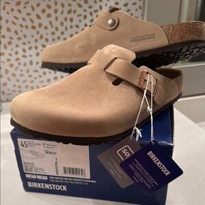 Birkenstock Boston BS Tobacco Brown Slip-On Clogs Size 45 US M 12
